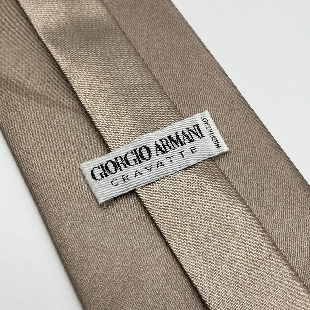 Giorgio‎ Armani cravatte satin sheen Silk Tie Hand Made In Italy